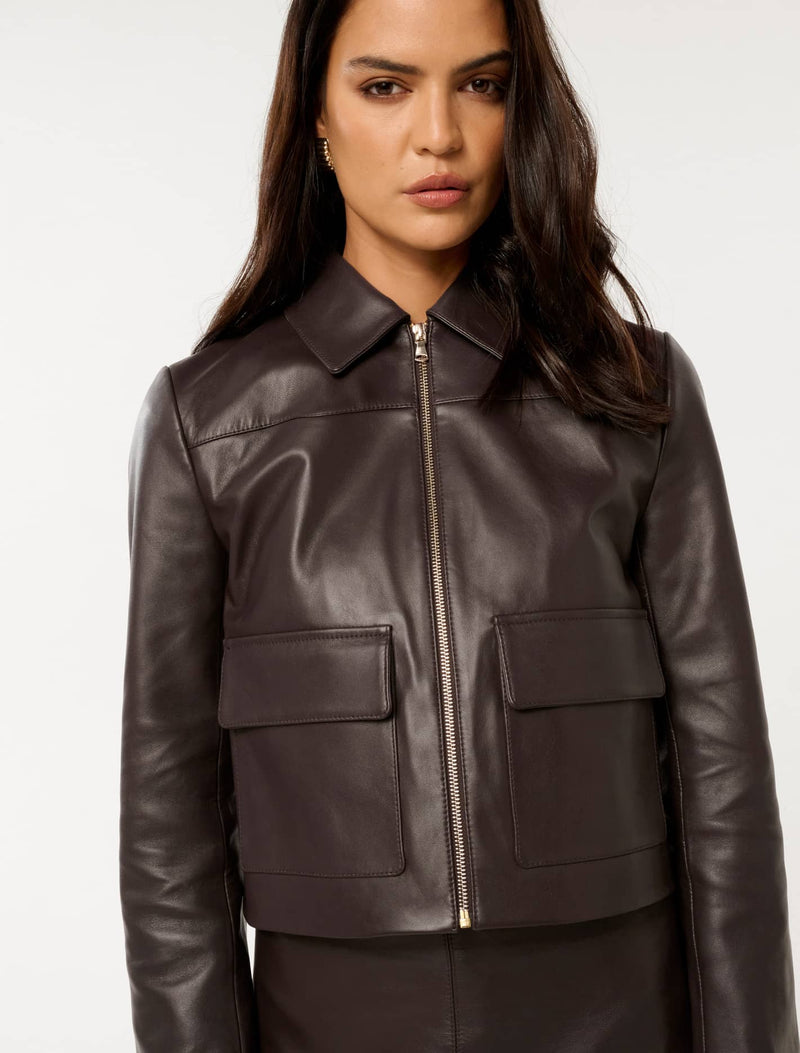 Codie Leather Jacket Forever New