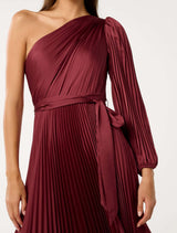 Mina Pleated One Shoulder Midi Dress Forever New