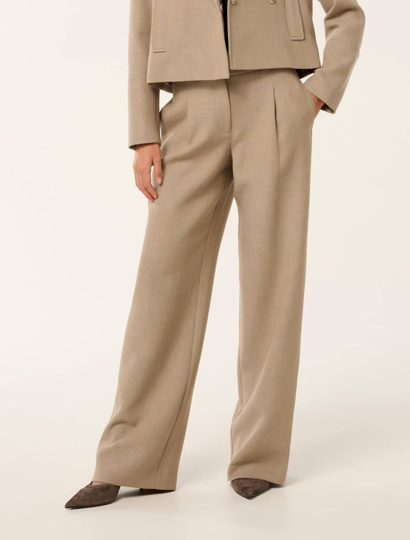 Milly Trouser Pants Latte Suit Forever New