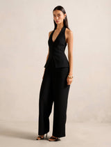 Riva Hook And Eye Halter Jumpsuit Forever New
