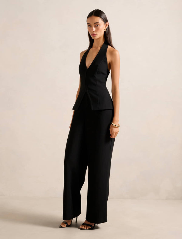 Riva Hook And Eye Halter Jumpsuit Forever New