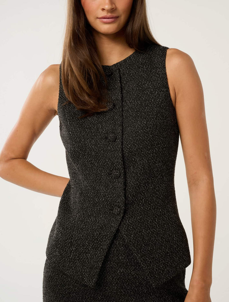 Autumn Textured Waistcoat Forever New