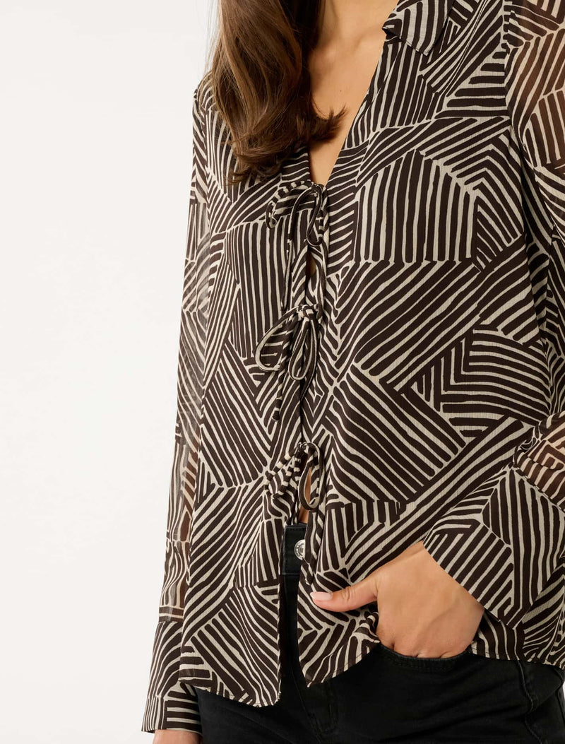 Hope Tie Front Shirt Forever New