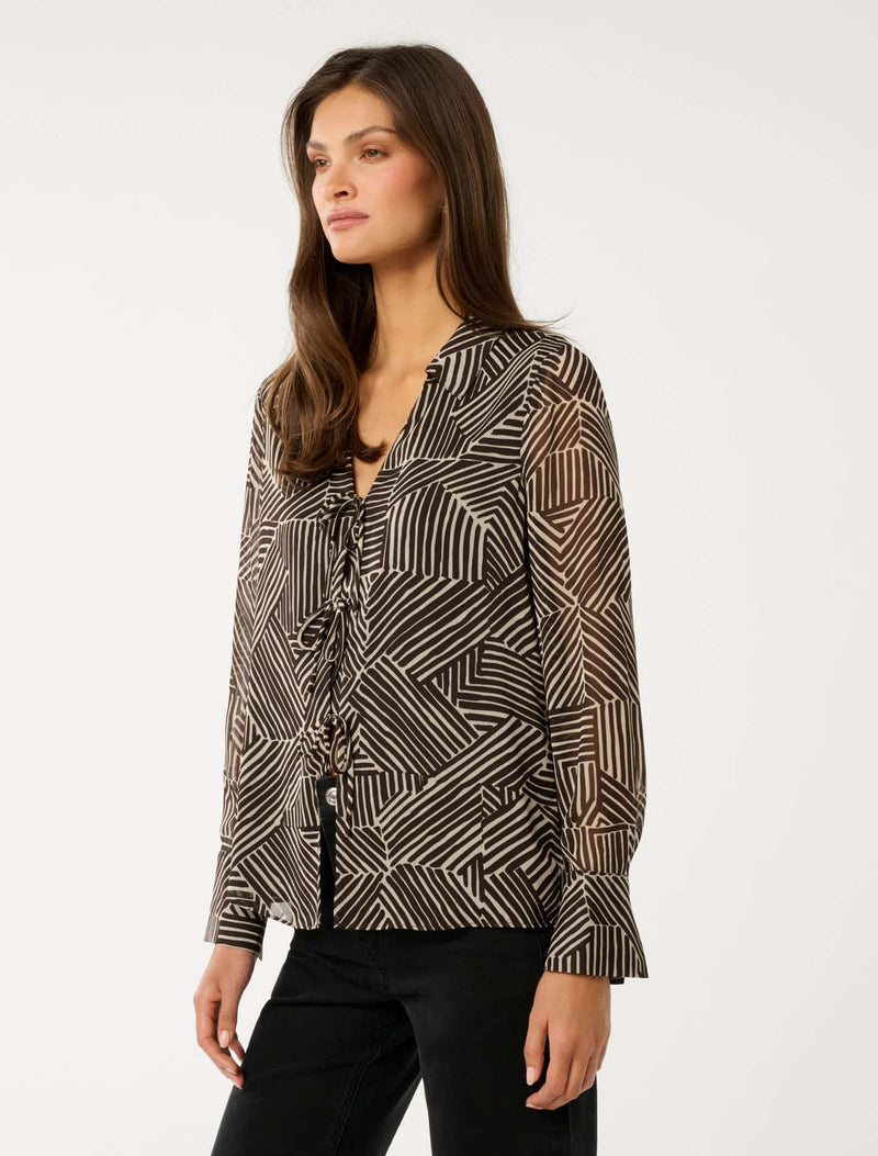 Hope Tie Front Shirt Forever New