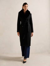 Chelsea Double Breasted Fur Collar Coat Forever New