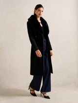 Chelsea Double Breasted Fur Collar Coat Forever New