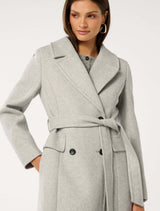 Chelsea Double Breasted Fur Collar Coat Forever New