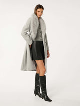 Chelsea Double Breasted Fur Collar Coat Forever New