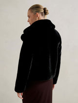 Anara Panelled Fur Coat Forever New