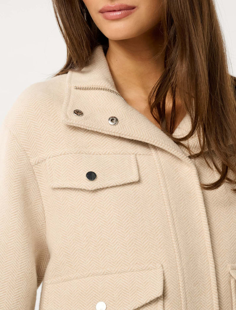 Kennedy Herringbone Jacket Forever New