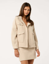 Kennedy Herringbone Jacket Forever New