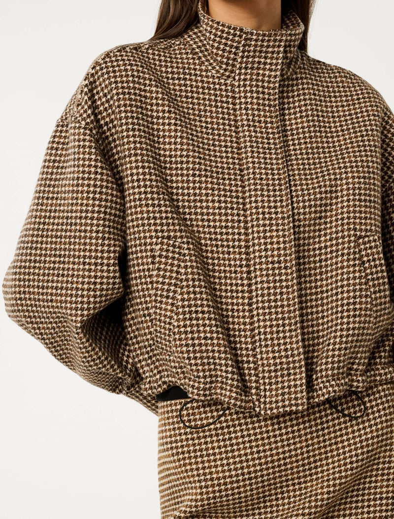 Kaia Check Crop Jacket Forever New