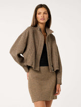 Kaia Check Crop Jacket Forever New