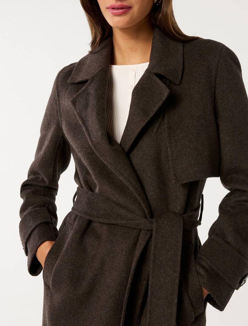 Elise Felled Trench Coat Forever New