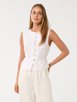 Immy Linen Vest Forever New