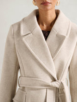 Chelsea Petite Double Breasted Fur Collar Coat Forever New