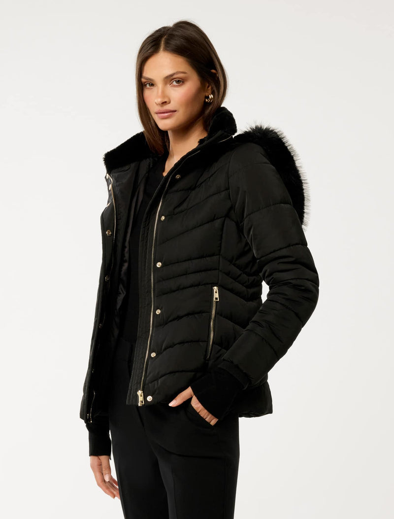 Gina Short Puffa Jacket Forever New