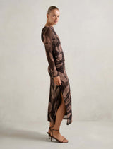 Alannah Mesh Long Sleeve Midi Dress Forever New