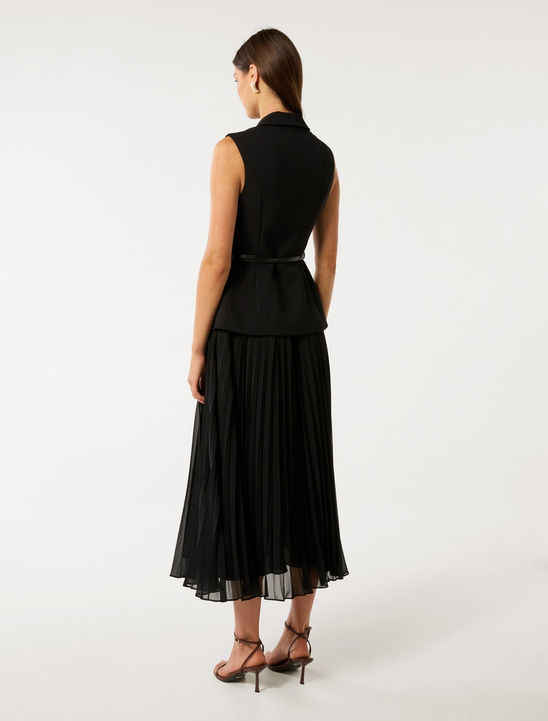 Lana Pleated Vest Maxi Dress Forever New