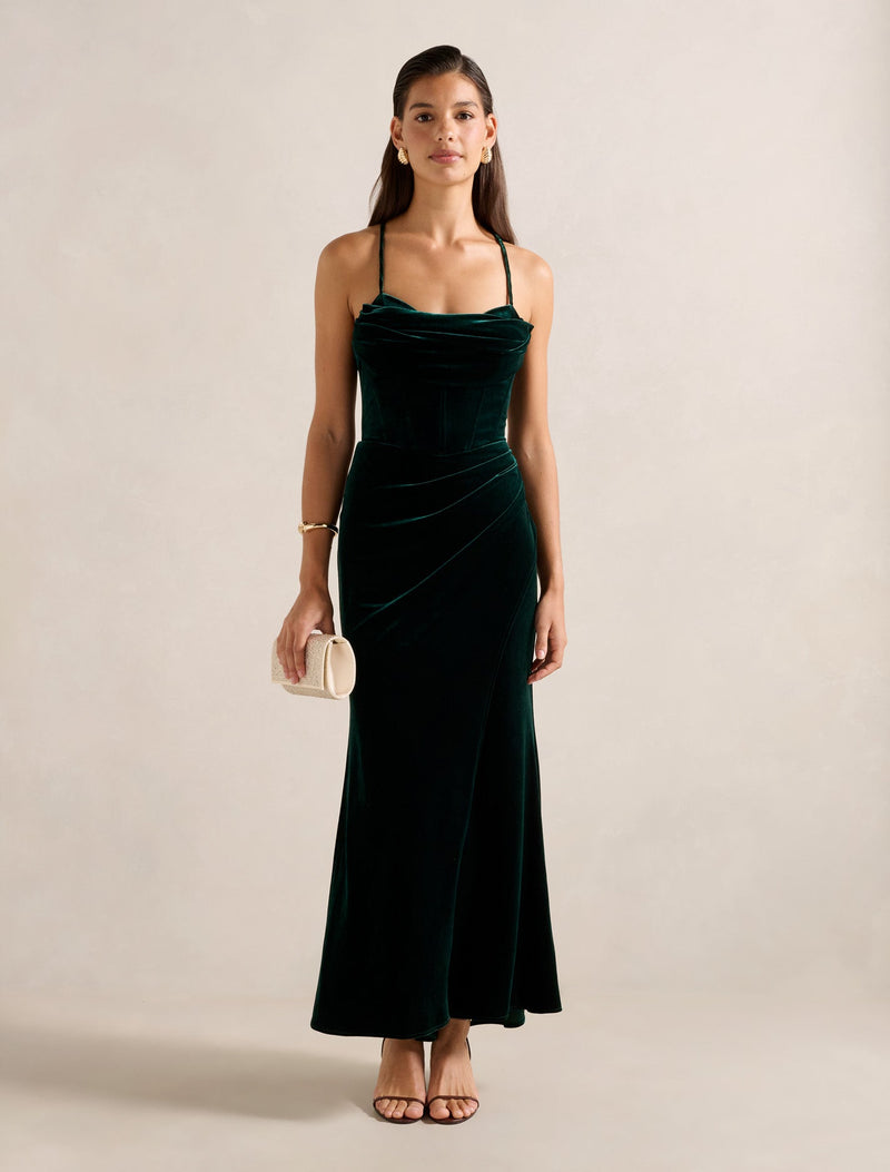 Bailey Velvet Strappy Maxi Dress