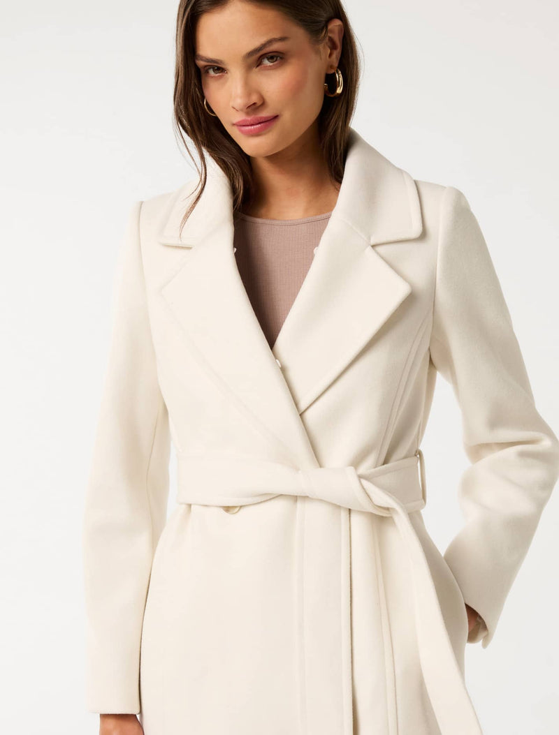 Rocky Fur Collar Wrap Coat Forever New