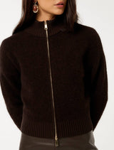 Dakota Yarn Mixed Knit Cardigan Forever New