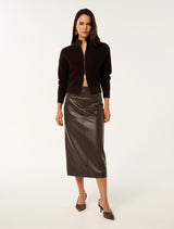 Dakota Yarn Mixed Knit Cardigan Forever New