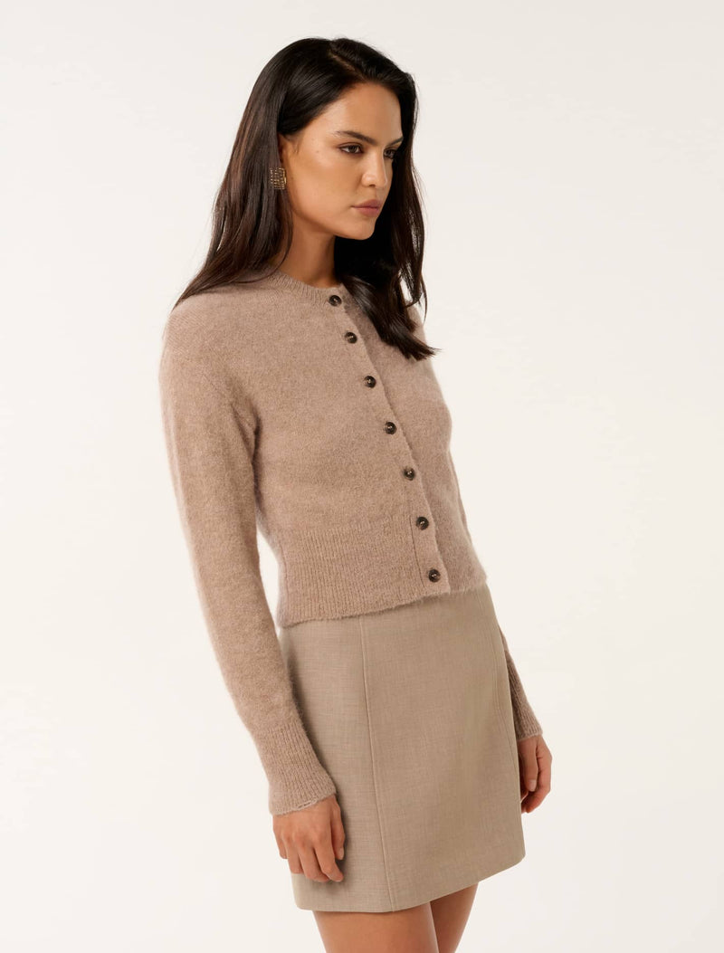 Rae Fluffly Knit Cardigan Forever New