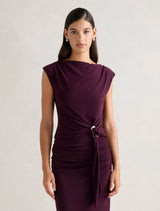 Jazelle Hardware Drape Detail Top Plum Co-Ord Forever New