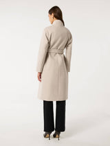 Lola Funnel Neck Wrap Coat Forever New