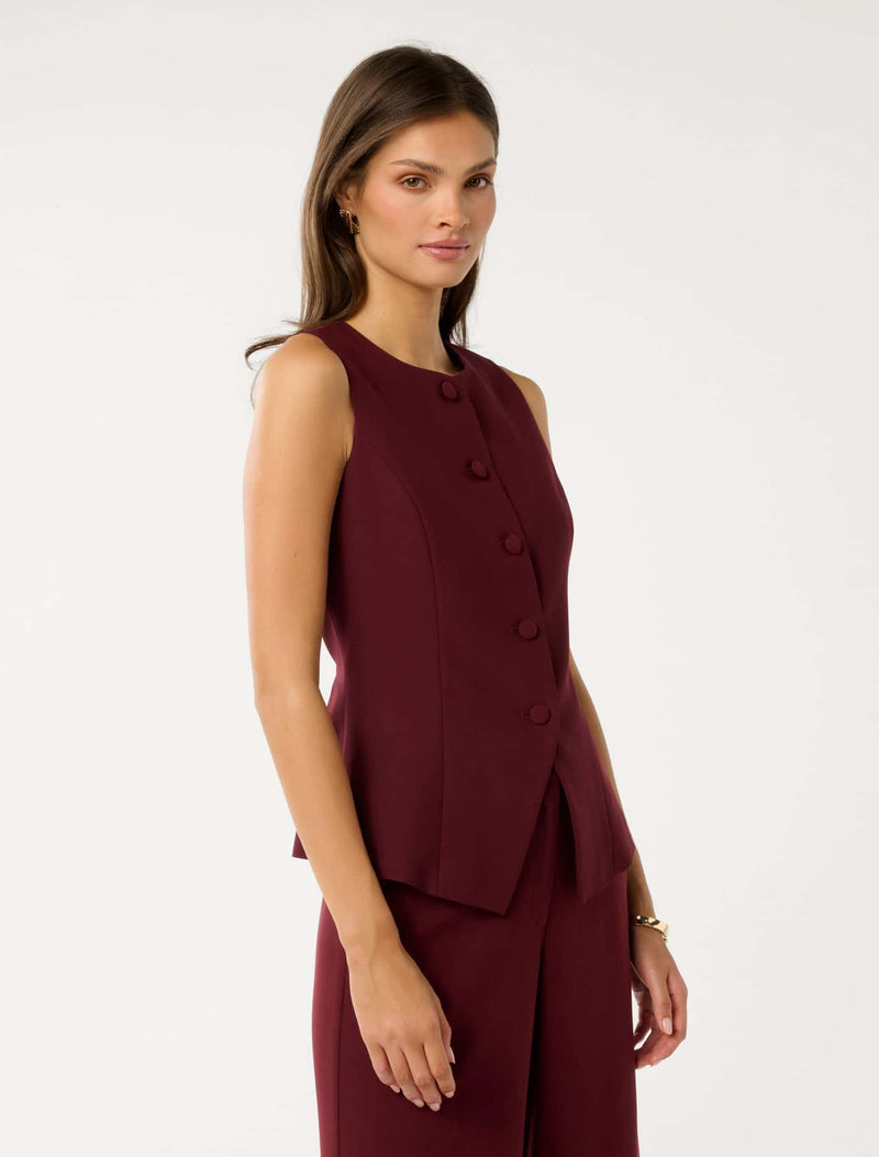 Toni High Neck Waistcoat Forever New