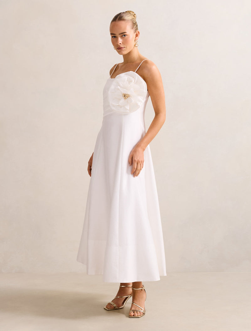 Felicia Structured Flower Midi Dress Forever New