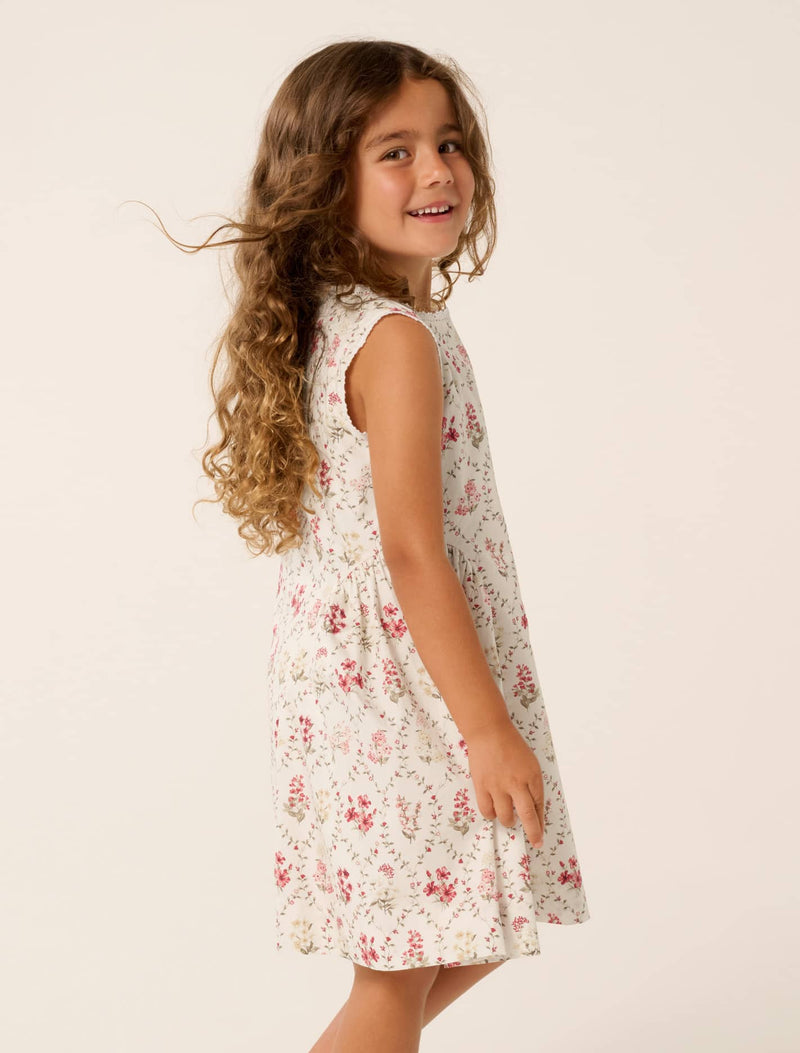 Estelle Girls Lace Trim Dress Forever New