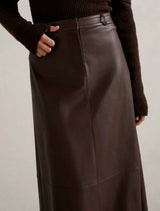 Jaelyn Vegan Leather Maxi Skirt Forever New