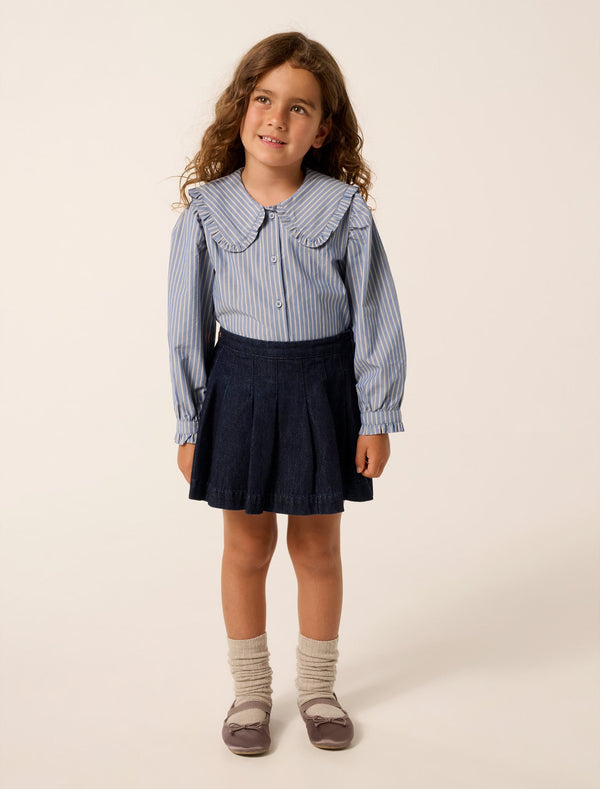 Logan Girls Collar Woven Top Forever New