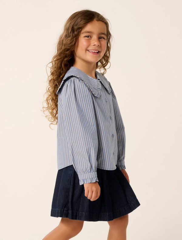 Logan Girls Collar Woven Top Forever New