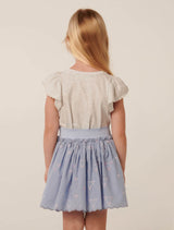 Edith Girls Scallop Embroidery Skirt Forever New