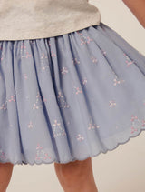 Edith Girls Scallop Embroidery Skirt Forever New
