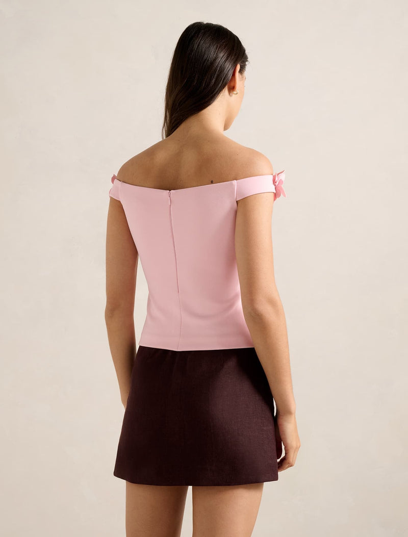 Faye Applique Bardot Top Forever New