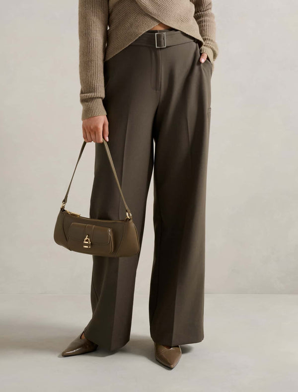 Odette Utility Wide Leg Pants Slate Grey Forever New