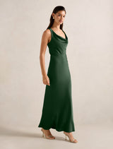 Allira Satin Cowl Neck Maxi Dress Forever New