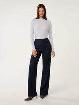RaeLynn Ruched Wool Blend Top Forever New