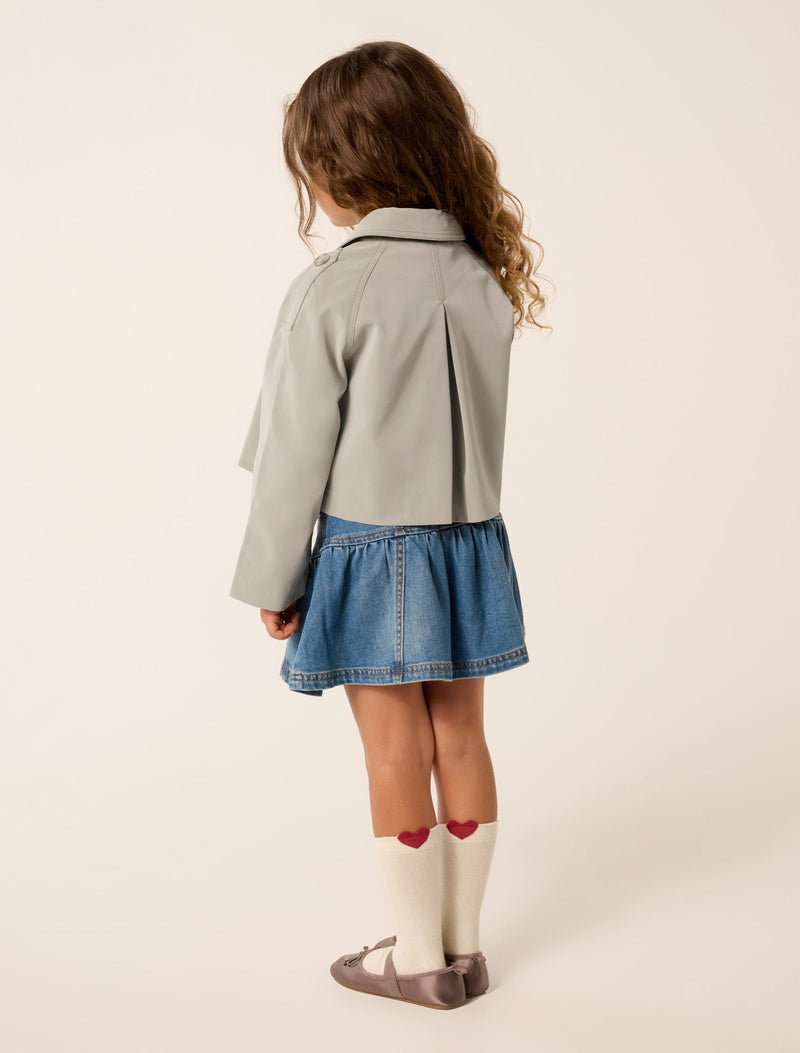 Brielle Girls Cropped Trench Coat Forever New