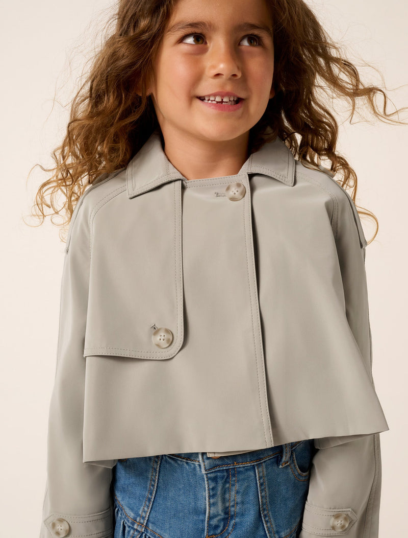 Brielle Girls Cropped Trench Coat Forever New