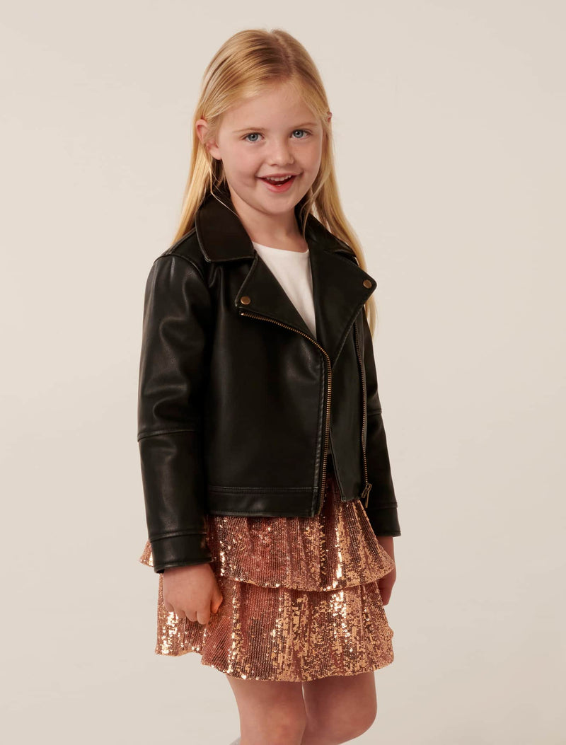 Dominique Girls Biker Jacket Forever New