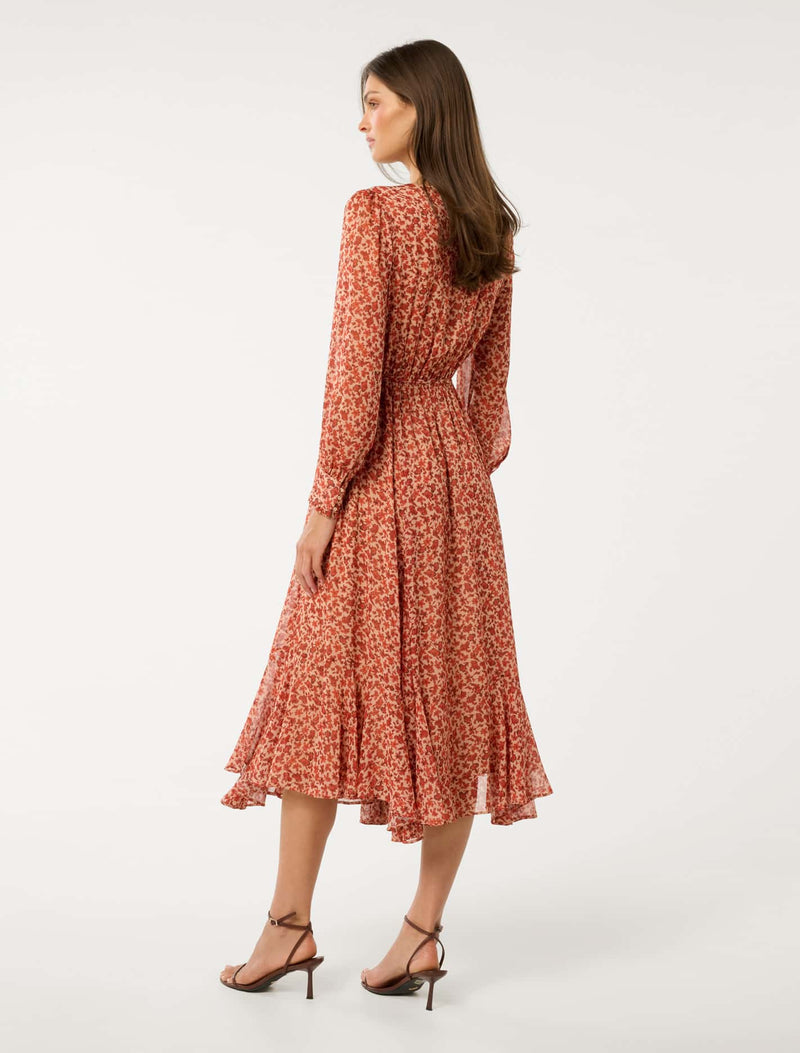 Eve Long Sleeve Midi Dress Forever New