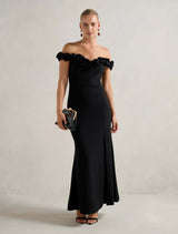 Connie Off Shoulder Ruffle Maxi Dress