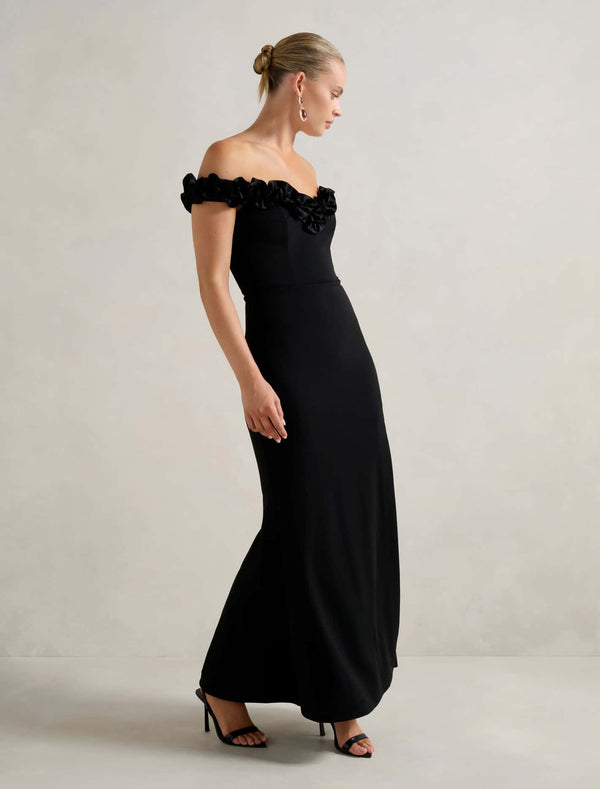 Connie Off Shoulder Ruffle Maxi Dress Forever New