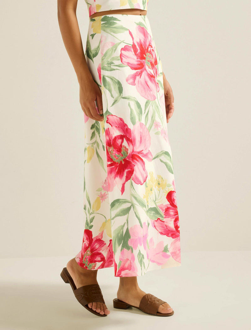 Talia Printed Midi Skirt Forever New