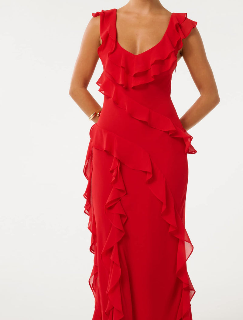 Olive Petite Ruffle Dress Forever New